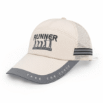 کلاه آفتابی مدل Runner کتان پشت توری با نقاب بلند