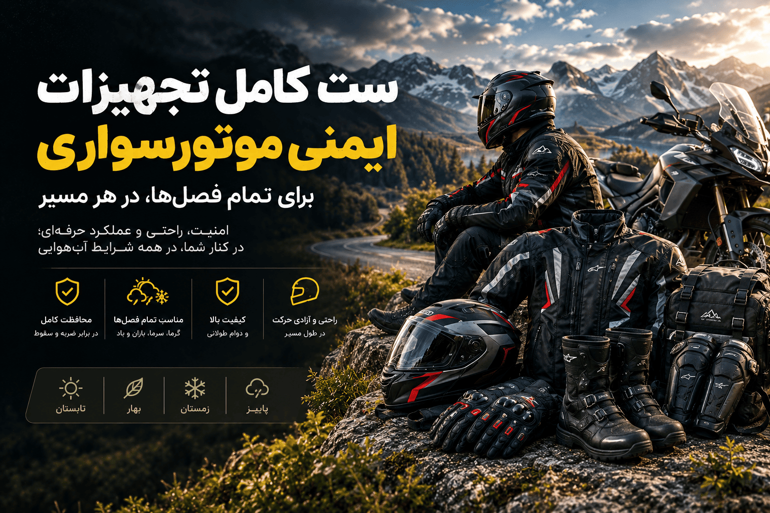 تجهیزات موتورسواری برای تمام فصلها