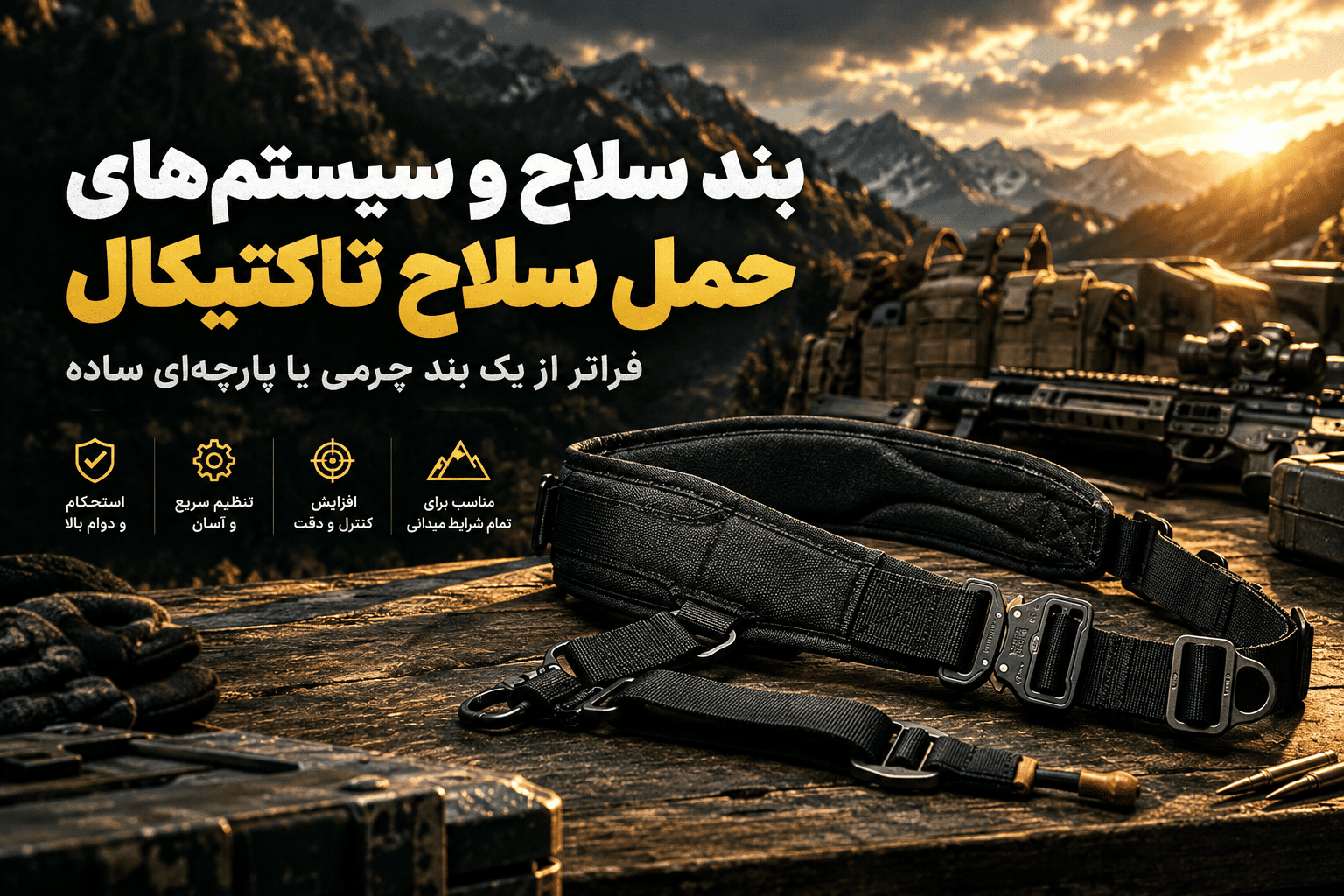 بند سلاح و سیستمهای حمل سلاح تاکتیکال؛ فراتر از یک بند چرمی یا پارچهای ساده - سیناکمپ بند سلاح و سیستمهای حمل سلاح تاکتیکال