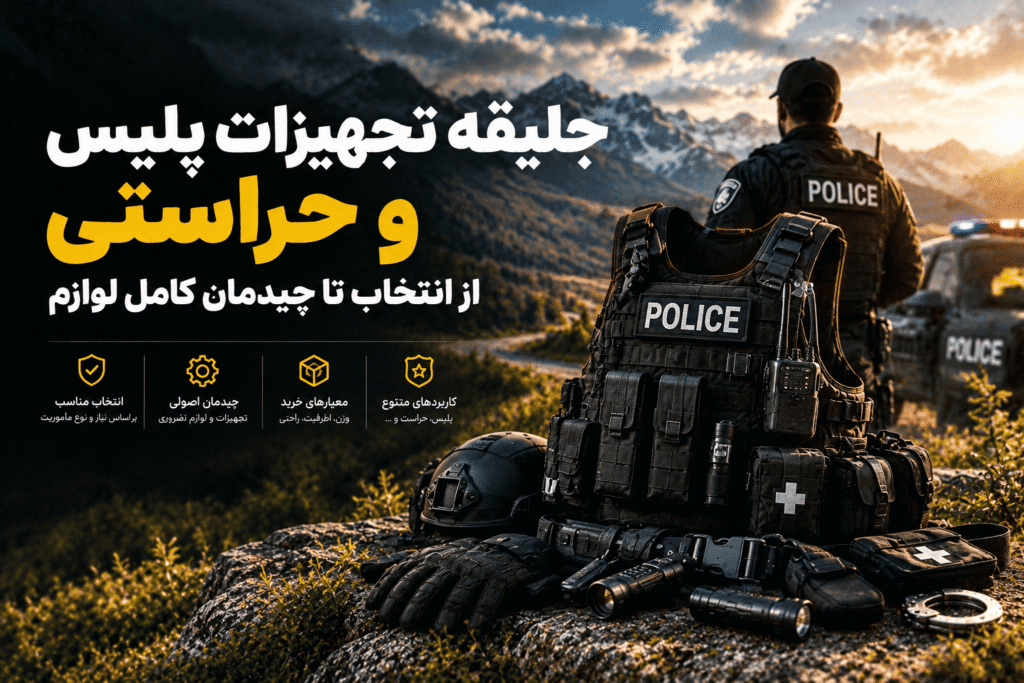 جلیقه تجهیزات پلیس و حراستی از انتخاب تا چیدمان کامل لوازم