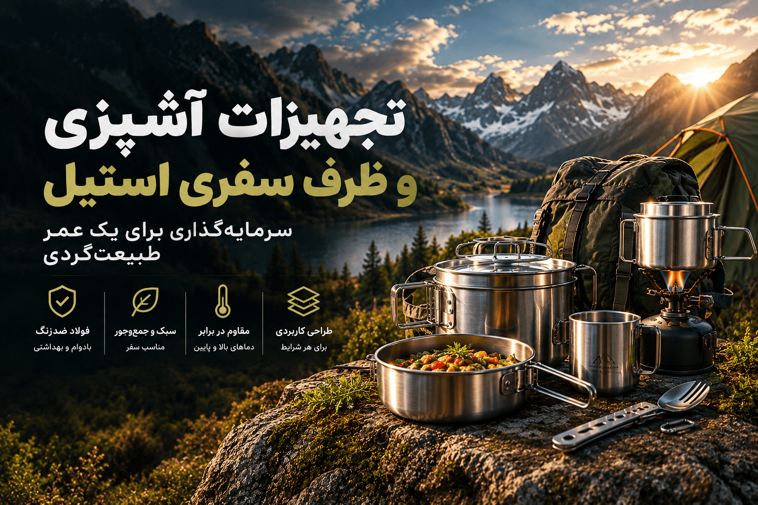 تجهیزات آشپزی و ظرف سفر