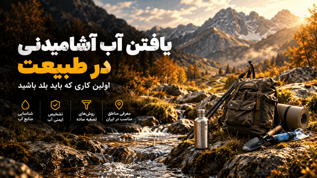 یافتن آب آشامیدنی در طبیعت و تجهیزات لازم برای کمپینگ در کنار رودخانه کوهستانی